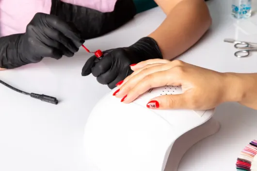Nail Colour or Manicure at Scarlette Rose Salon Abu Dhabi. Choose from a variety of colours and treat yourself to a relaxing service.